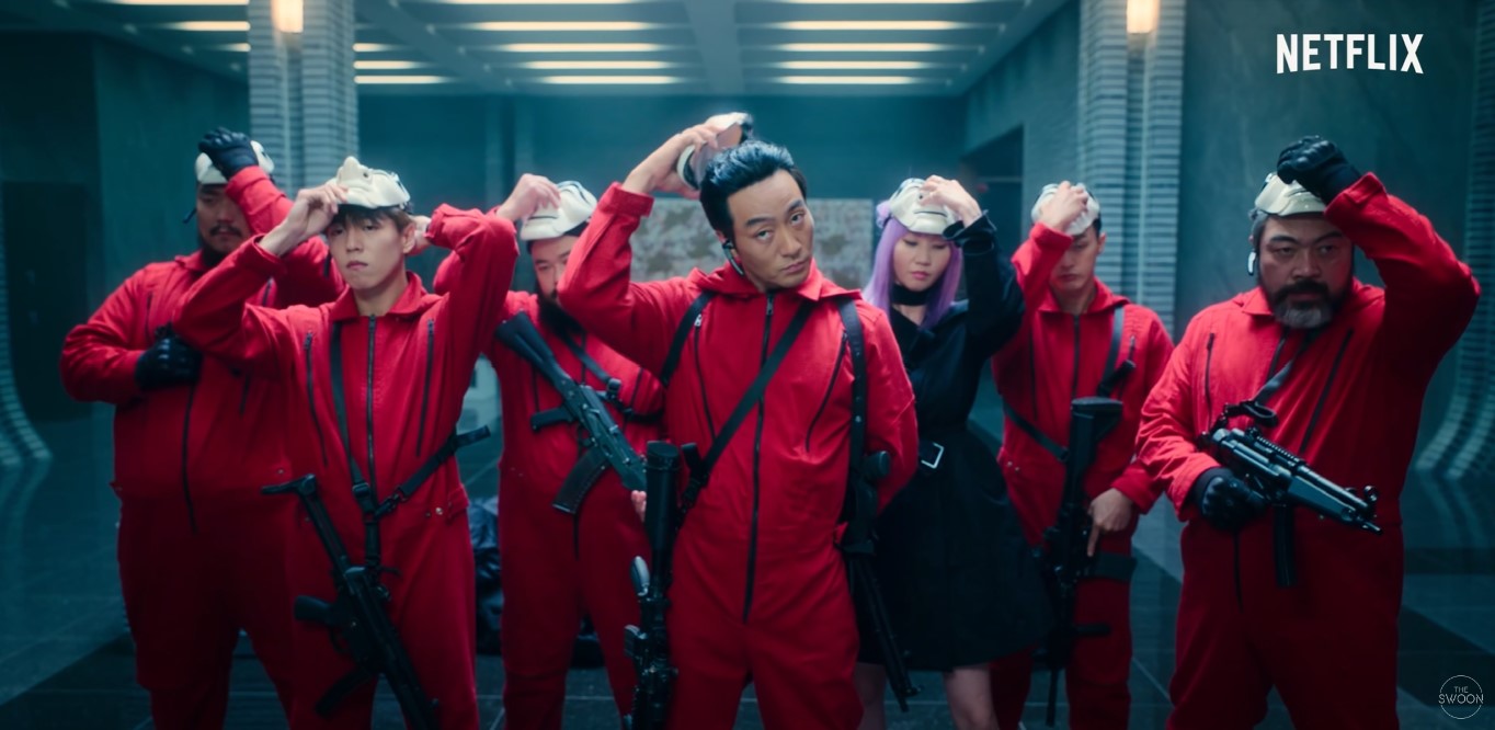 Decked in red and ready to steal in Money Heist Korea – Joint Economic Area