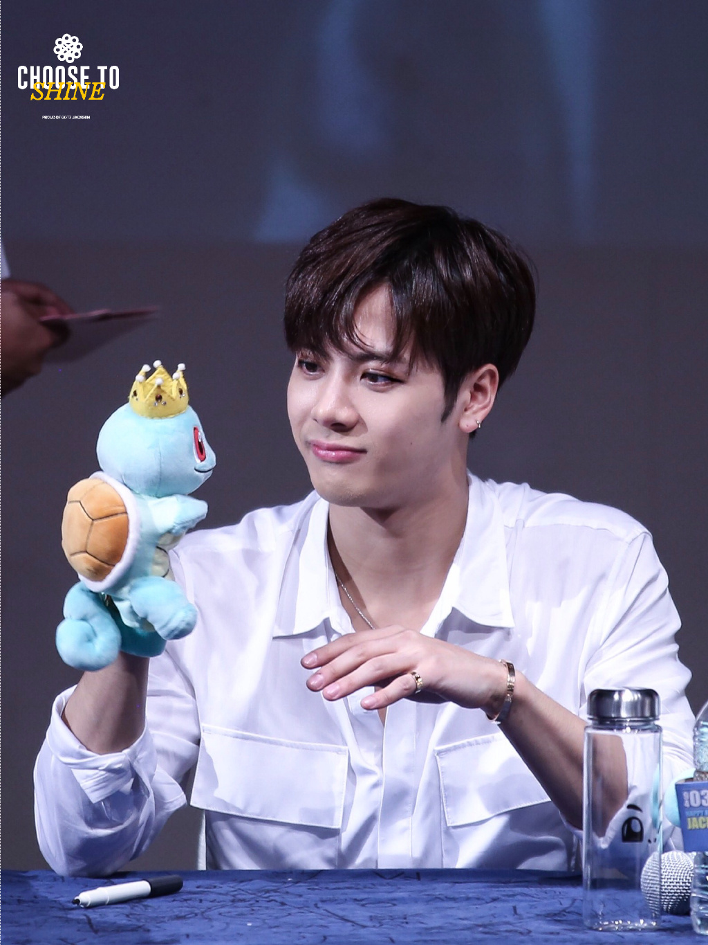 jackson wang👑 on X: his squirtle smile i'm